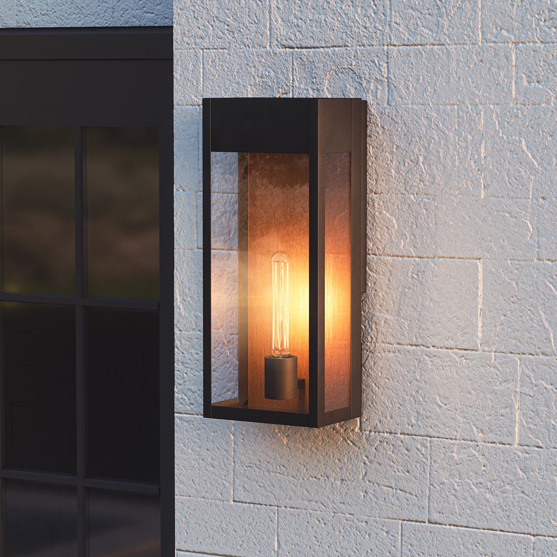 Black modern deals outdoor lights