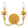 Quoizel Maria 11 1/4" High Gold Leaf 2-Light Wall Sconce