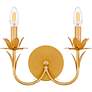 4_Quoizel Maria 11 1/4" High Gold Leaf 2-Light Wall Sconce more views