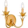 5_Quoizel Maria 11 1/4" High Gold Leaf 2-Light Wall Sconce more views