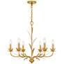 1_Quoizel Maria 27 1/2" Wide Gold Leaf 6-Light Chandelier
