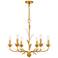 Quoizel Maria 27 1/2" Wide Gold Leaf 6-Light Chandelier