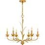 2_Quoizel Maria 27 1/2" Wide Gold Leaf 6-Light Chandelier more views