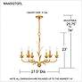 7_Quoizel Maria 27 1/2" Wide Gold Leaf 6-Light Chandelier more views