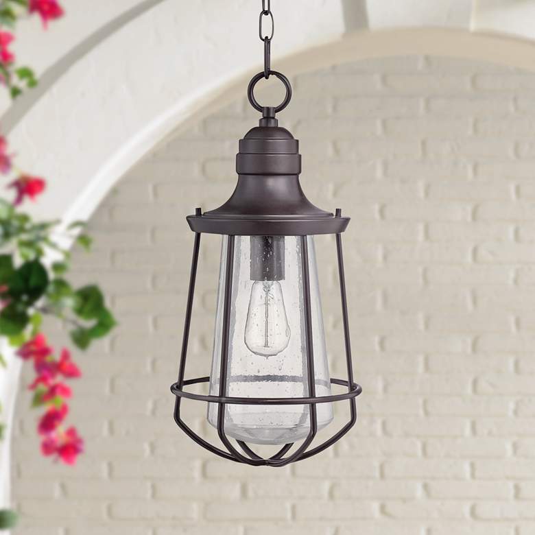 Image 1 Quoizel Marine 20" High Bronze Outdoor Hanging Light