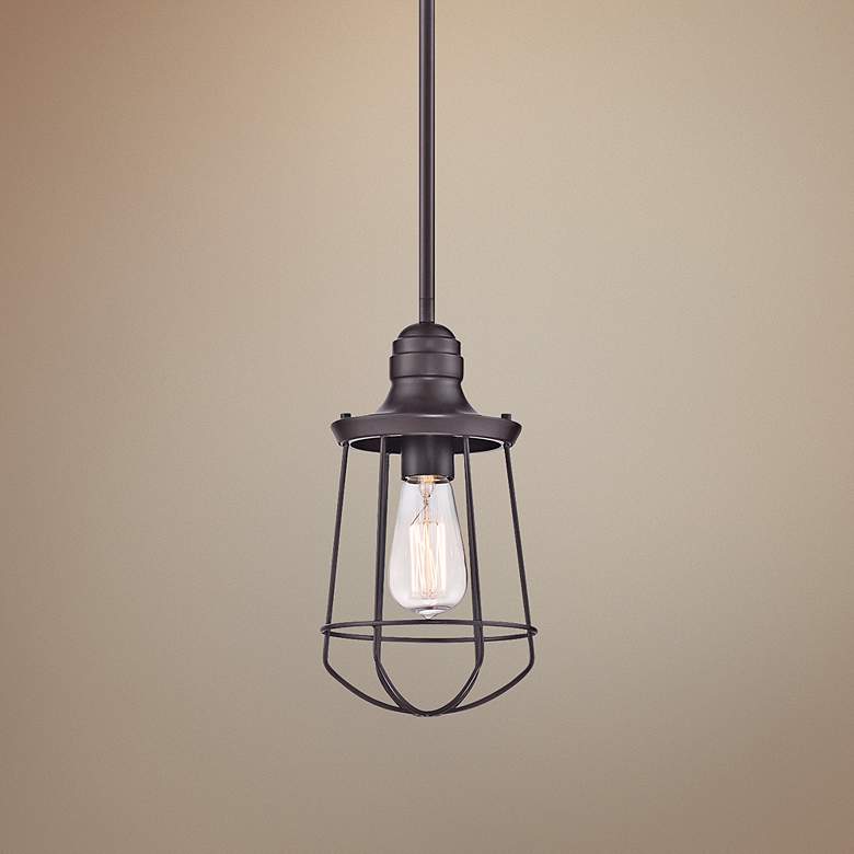 Image 1 Quoizel Marine 6" Wide Western Bronze Mini Pendant