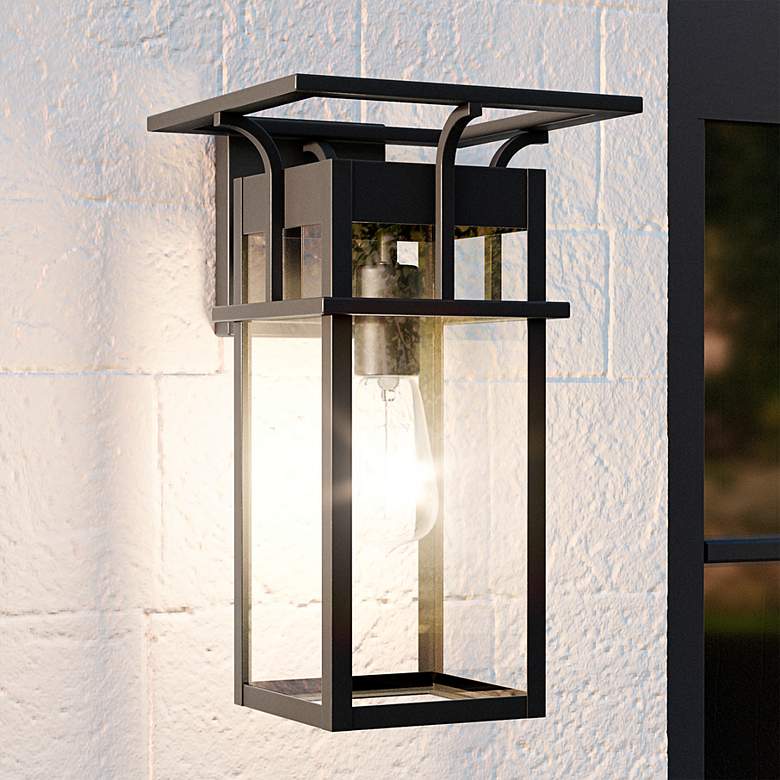 Image 2 Quoizel Markley 14 3/4" High Earth Black Outdoor Wall Light