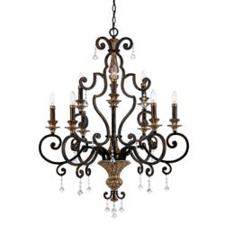 Quoizel Marquette 32" Wide Two Tier Scroll Arm Traditional Chandelier