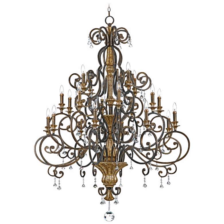 Image 2 Quoizel Marquette 48 1/2 inch Wide 20-Light Tiered Scroll Large Chandelier