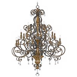 Quoizel Marquette 48 1/2&quot; Wide 20-Light Tiered Scroll Large Chandelier