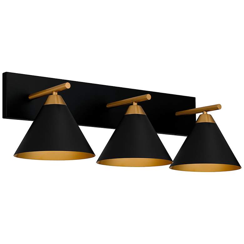 Image 2 Quoizel Mastro 27 1/2" Wide Matte Black 3-Light Bath Light
