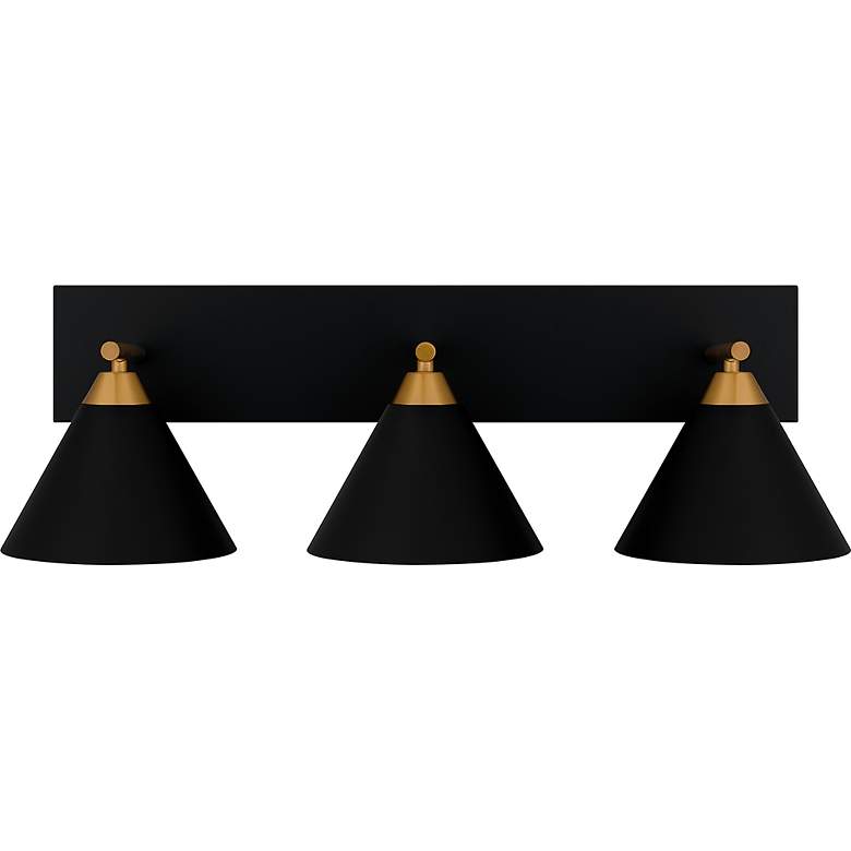 Image 5 Quoizel Mastro 27 1/2" Wide Matte Black 3-Light Bath Light more views