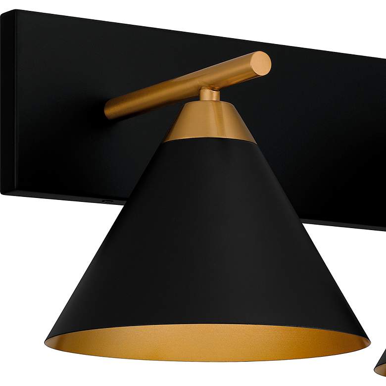 Image 7 Quoizel Mastro 27 1/2" Wide Matte Black 3-Light Bath Light more views