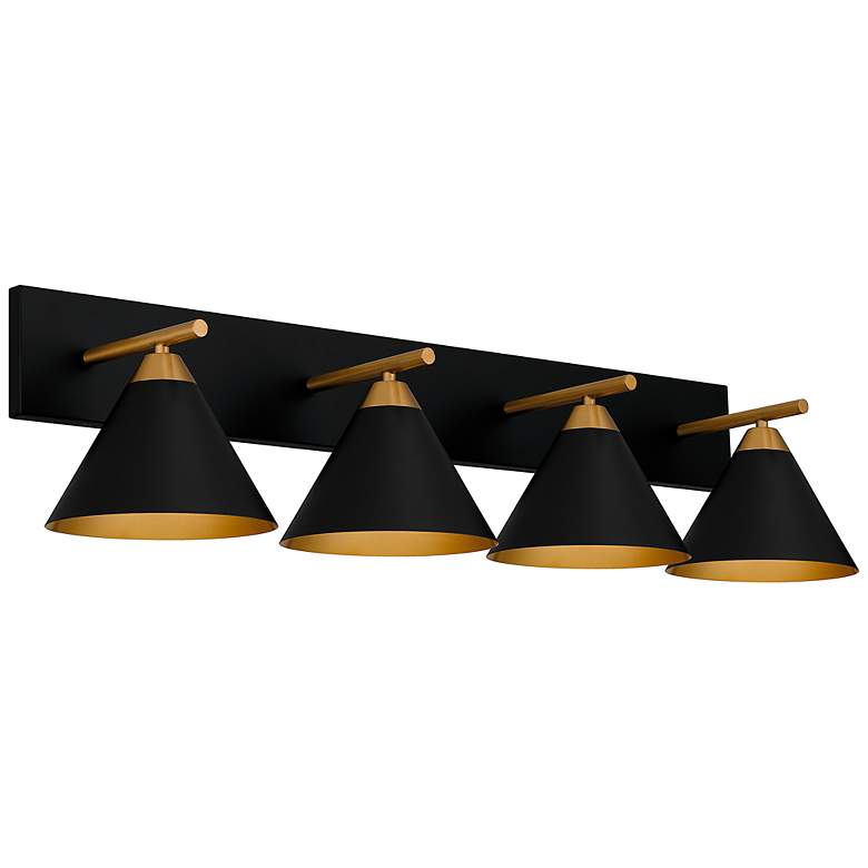 Image 2 Quoizel Mastro 37 1/2" Wide Matte Black 4-Light Bath Light