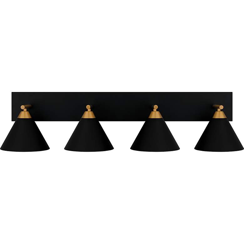 Image 5 Quoizel Mastro 37 1/2" Wide Matte Black 4-Light Bath Light more views