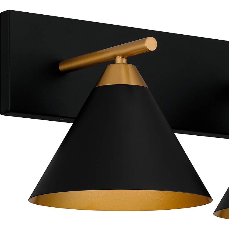 Image 7 Quoizel Mastro 37 1/2" Wide Matte Black 4-Light Bath Light more views