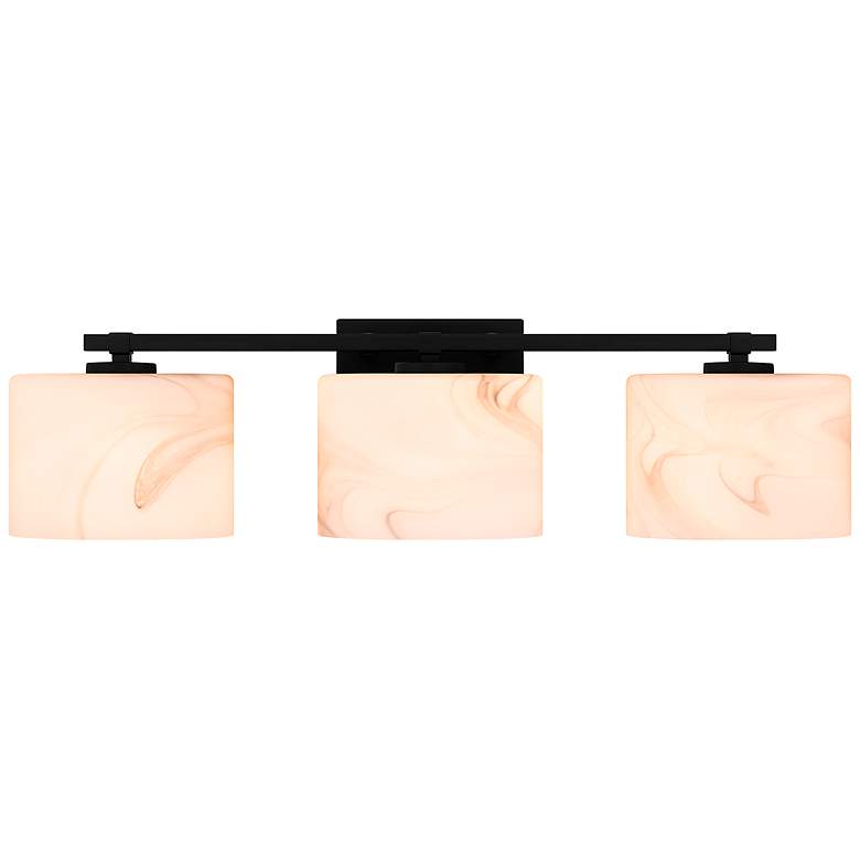 Image 1 Quoizel Mather 24" Wide Matte Black 3-Light Bath Light