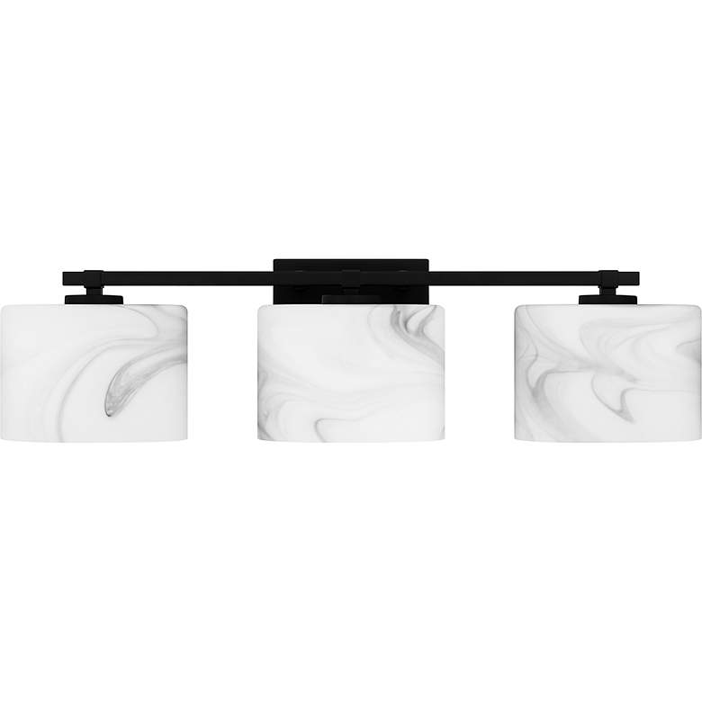 Image 2 Quoizel Mather 24" Wide Matte Black 3-Light Bath Light more views