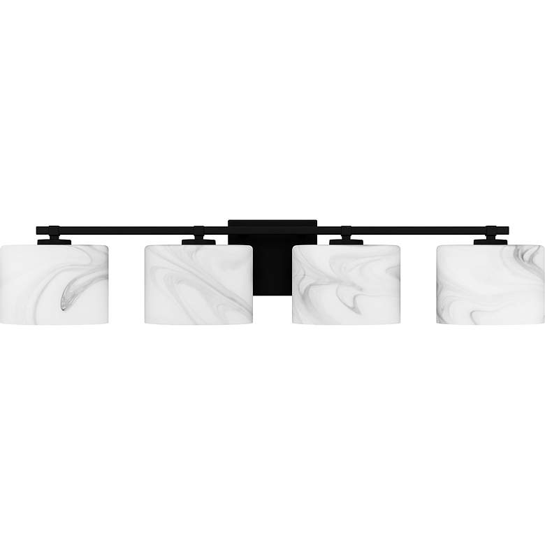 Image 2 Quoizel Mather 32 3/4" Wide Matte Black 4-Light Bath Light more views