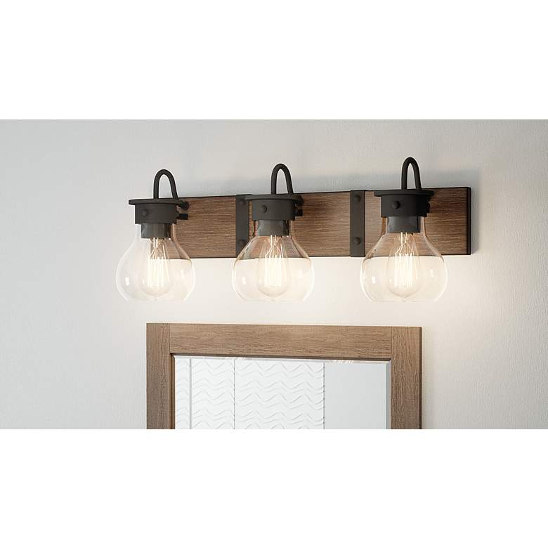 Image 4 Quoizel Maverick 24" Wide Earth Black Bath Light more views