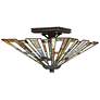 2_Quoizel Maybeck 14 1/2" Valiant Bronze Tiffany Style Ceiling Light