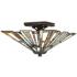 Quoizel Maybeck 14 1/2" Valiant Bronze Tiffany Style Ceiling Light