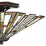 3_Quoizel Maybeck 14 1/2" Valiant Bronze Tiffany Style Ceiling Light more views