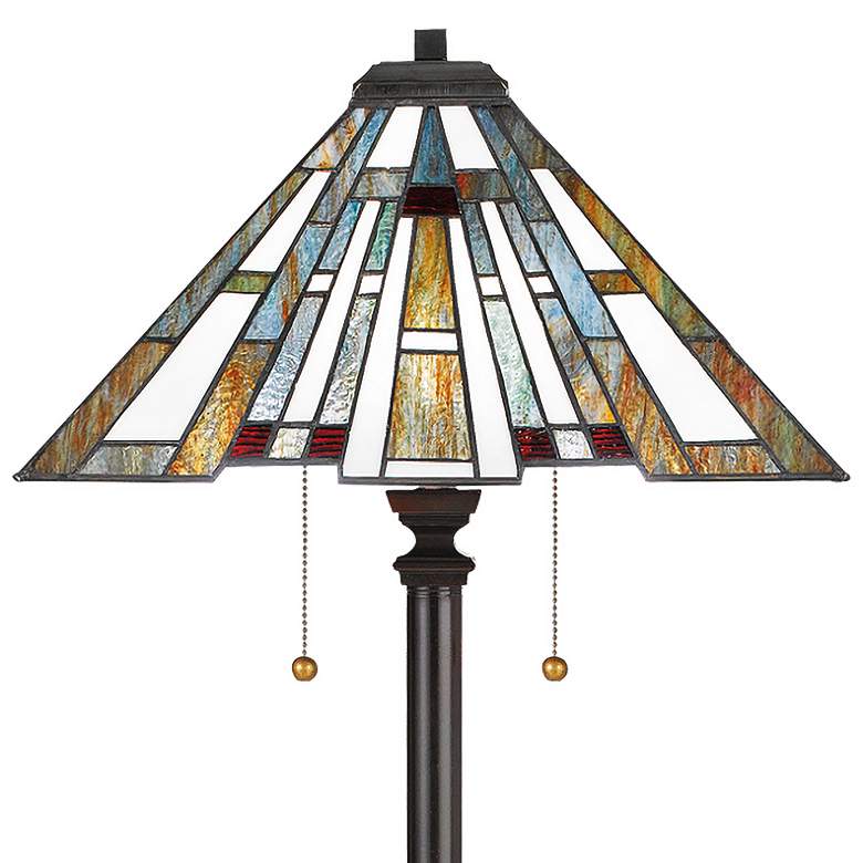 Image 4 Quoizel Maybeck 62" High Valiant Bronze Tiffany-Style Floor Lamp more views