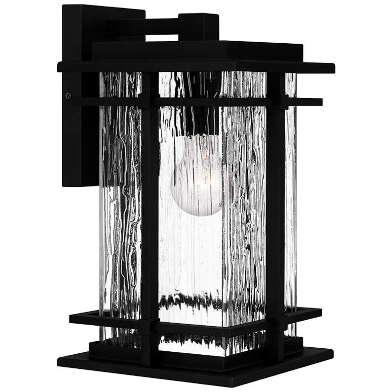 Image 1 Quoizel McAlister 14" High Earth Black Outdoor Wall Light