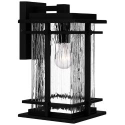 Quoizel McAlister 14&quot; High Earth Black Outdoor Wall Light
