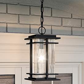 Image2 of Quoizel McAlister 15 1/2" High Earth Black Outdoor Hanging Light
