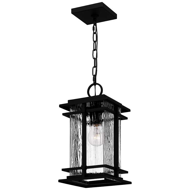Image 4 Quoizel McAlister 15 1/2 inch High Earth Black Outdoor Hanging Light more views