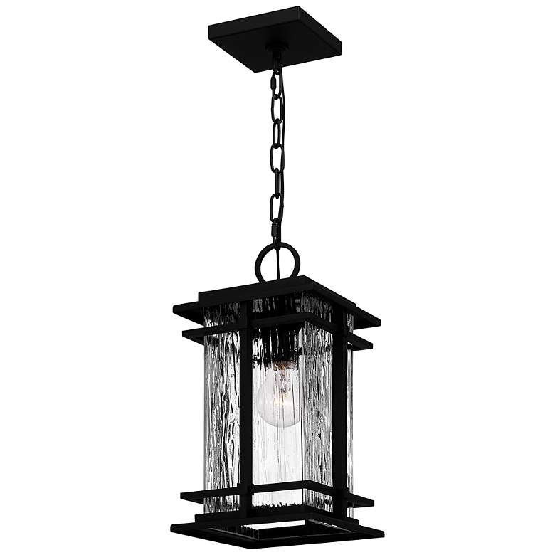 Image 4 Quoizel McAlister 15 1/2" High Earth Black Outdoor Hanging Light more views