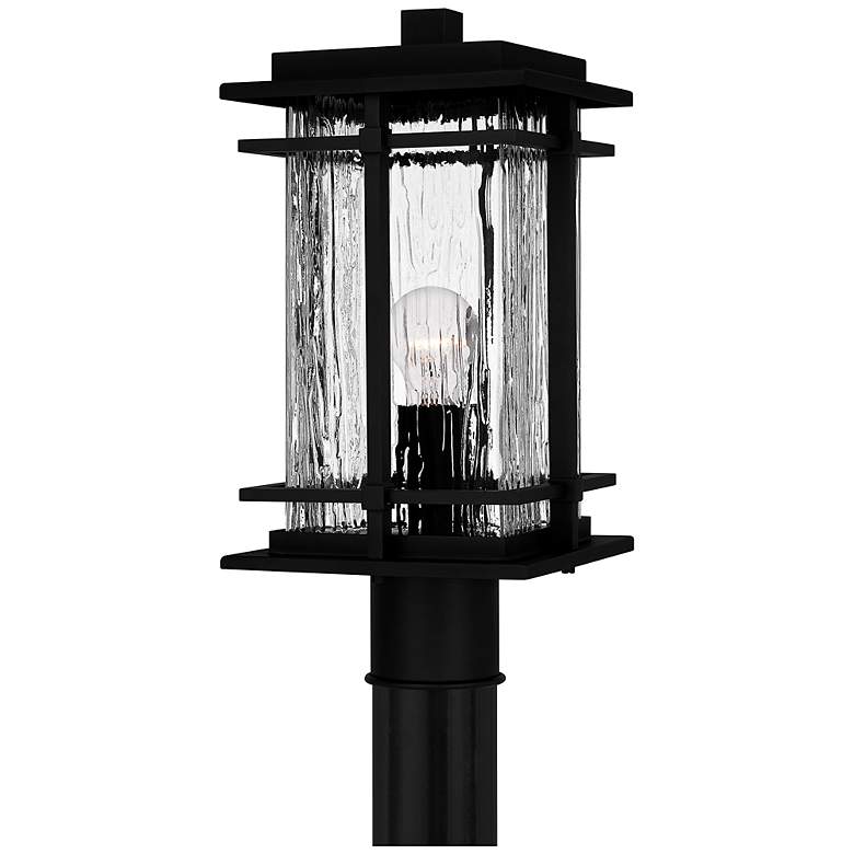 Image 3 Quoizel McAlister 16 1/2 inch High Earth Black Outdoor Post Mount Light