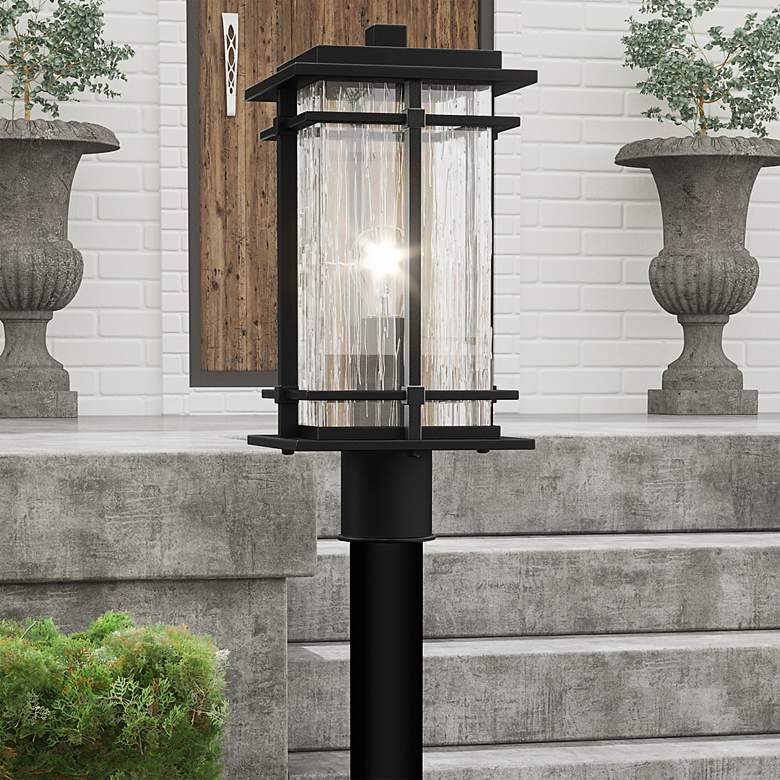 Image 2 Quoizel McAlister 16 1/2" High Earth Black Outdoor Post Mount Light