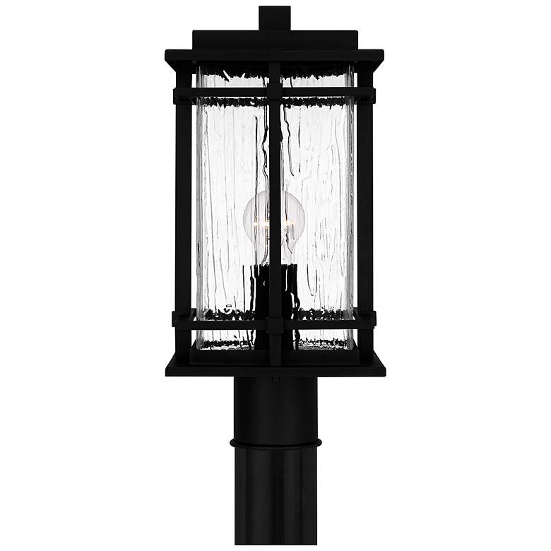 Image 4 Quoizel McAlister 16 1/2" High Earth Black Outdoor Post Mount Light more views