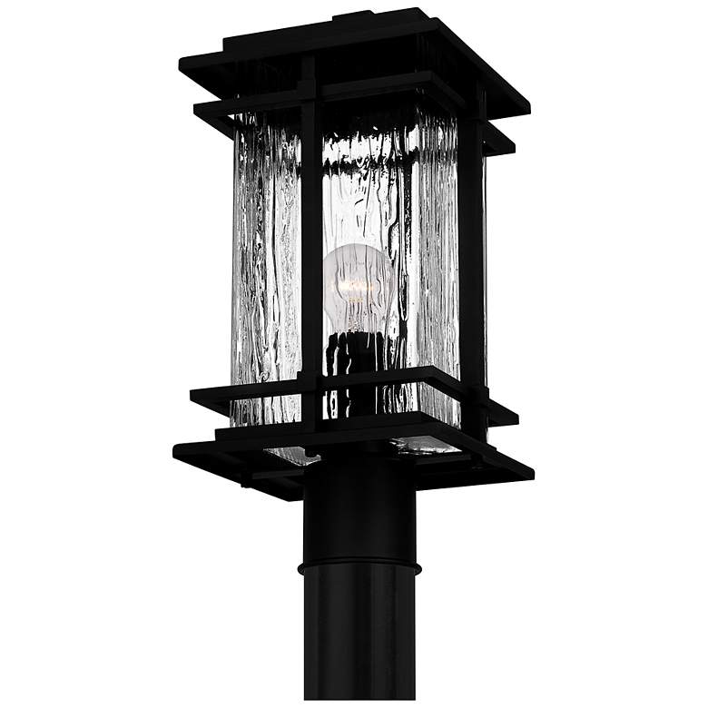 Image 5 Quoizel McAlister 16 1/2" High Earth Black Outdoor Post Mount Light more views