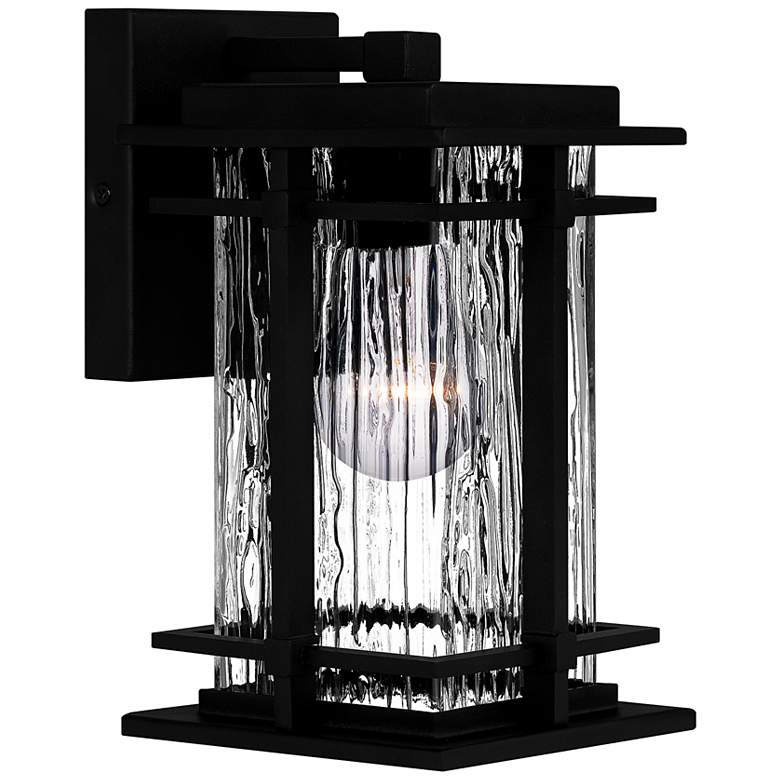 Image 3 Quoizel McAlister 9 3/4 High Earth Black Outdoor Wall Light