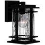 Quoizel McAlister 9 3/4 High Earth Black Outdoor Wall Light in scene