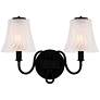 1_Quoizel McKinney 11" High Matte Black 2-Light Wall Sconce