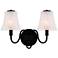 Quoizel McKinney 11" High Matte Black 2-Light Wall Sconce