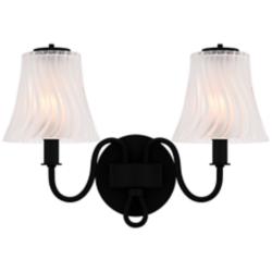 Quoizel McKinney 11" High Matte Black 2-Light Wall Sconce