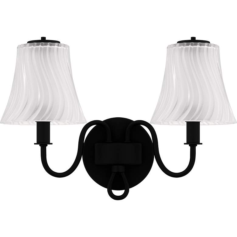 Image 2 Quoizel McKinney 11" High Matte Black 2-Light Wall Sconce more views