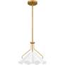 2_Quoizel Mejia 14" Wide Aged Brass and White Pendant Light more views