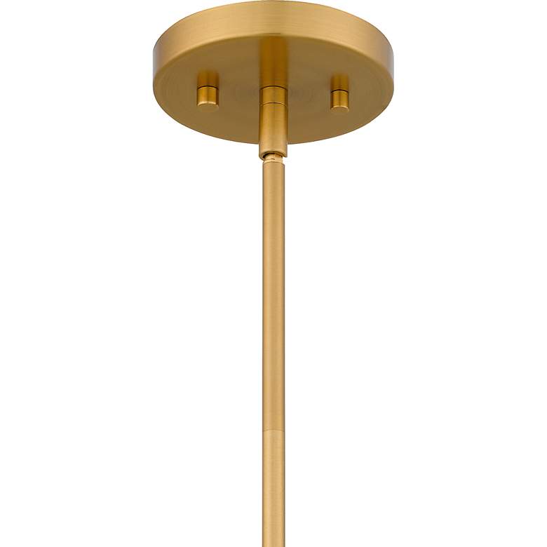 Image 6 Quoizel Mejia 14" Wide Aged Brass and White Pendant Light more views