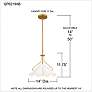 7_Quoizel Mejia 14" Wide Aged Brass and White Pendant Light more views