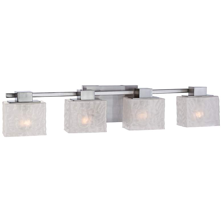 Image 2 Quoizel Melody 33 inch Wide Brush Nickel 4-Light Bath Fixture