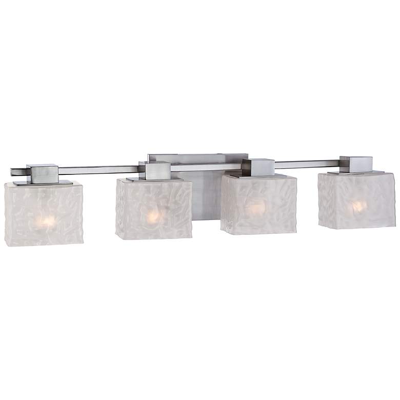 Image 2 Quoizel Melody 33" Wide Brush Nickel 4-Light Bath Fixture