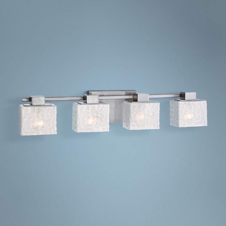 Image 1 Quoizel Melody 33 inch Wide Brush Nickel 4-Light Bath Fixture