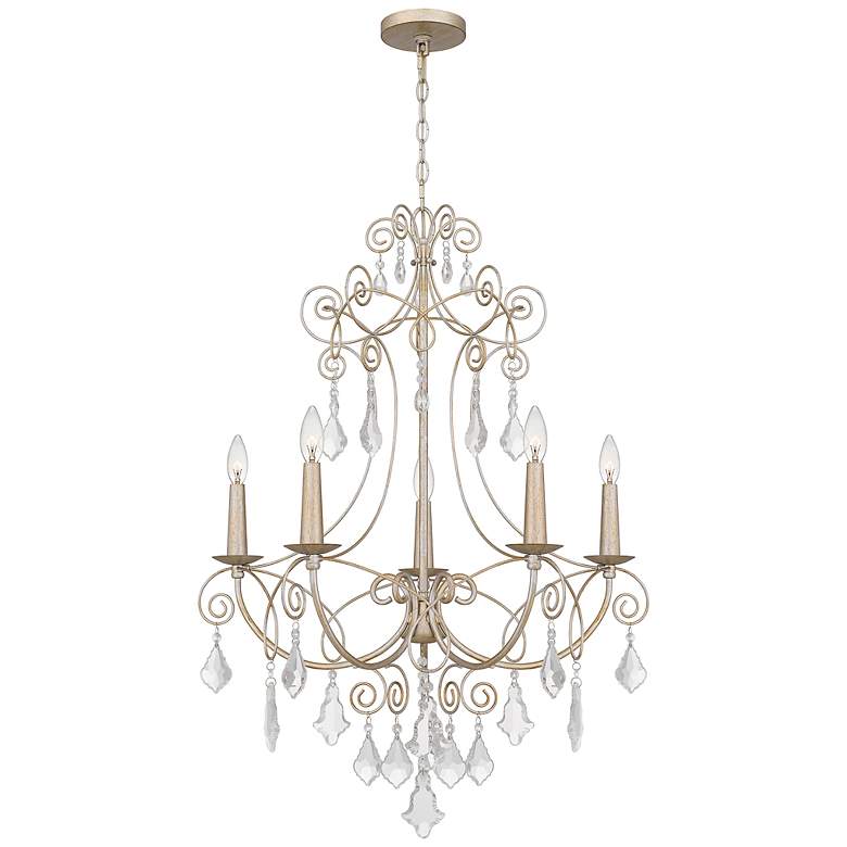 Image 2 Quoizel Merida 28" Wide Vintage Gold 5-Light Chandelier